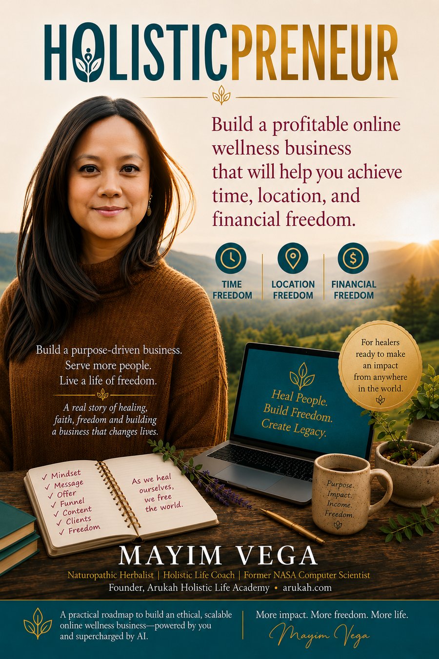 Holisticpreneur book cover by Mayim Vega